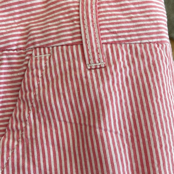 Crown & Ivy size 14 pink and white striped chino pocketed shorts cotton - Picture 9 of 15